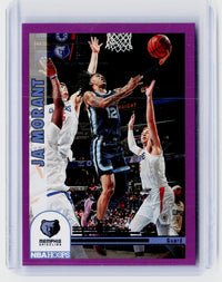 2022-23 Panini Hoops Ja Morant Purple #289 Memphis Grizzlies - front
