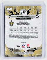 2026 Topps Resurgence Refractor #70 Alvin Kamara New Orleans Saints - back