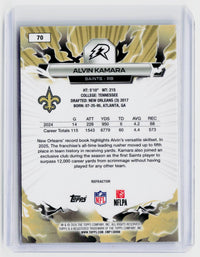 2026 Topps Resurgence Refractor #70 Alvin Kamara New Orleans Saints - back