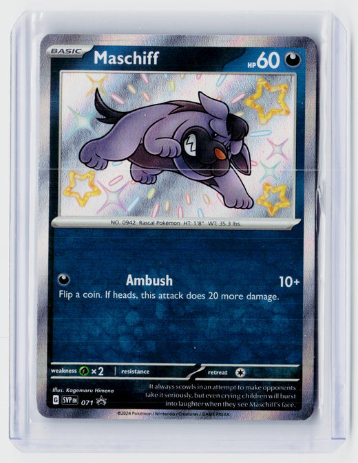 2024 Pokémon TCG Scarlet & Violet Black Star Promo Maschiff SVP 071 Holofoil - front