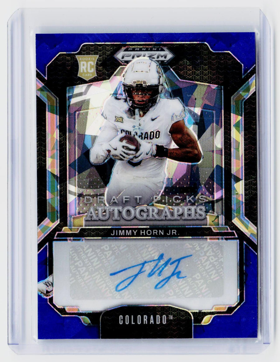 2025 Panini Prizm Draft Picks Draft Picks Autographs Blue Prizm Jimmy Horn Jr. RC Auto /149 - front