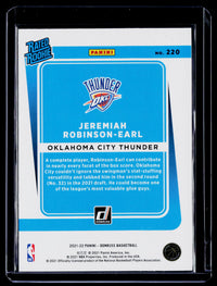 2021-22 Panini Donruss Rated Rookie Jeremiah Robinson-Earl #220 - back