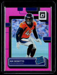 2022 Panini Donruss Optic Rated Rookie Pink Holo Nik Bonitto #270 - front