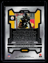 2023 Panini Prizm Football Rookies Broderick Jones #385 Snakeskin RC - back
