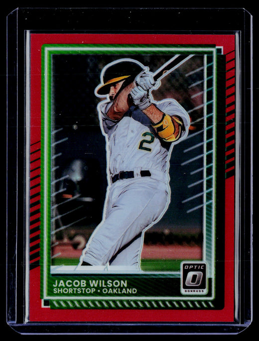 2025 Panini Donruss Optic Jacob Wilson #76 Red /99 17/99 - front