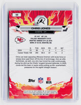 2026 Topps Ripped Football Chris Jones #50 Kansas City Chiefs - back