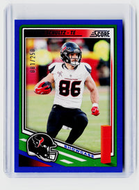 2025 Panini Score Football Showcase Dalton Schultz #32 /250 Texans - front