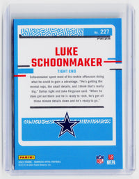 2023 Panini Donruss Optic Football Luke Schoonmaker Rated Rookie #227 Dallas Cowboys - back