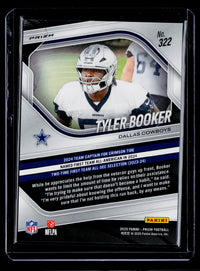2025 Panini Prizm Football Tyler Booker Rookie Card #322 Dallas Cowboys - back