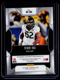 2025 Panini Prizm Draft Picks Sensational Signatures Siaki Ika #SS-SKI Green Prizm Autograph - back