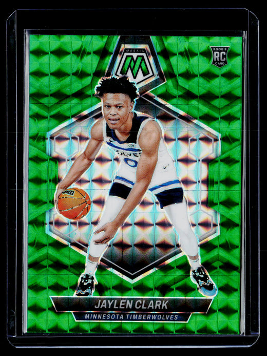 2023-24 Panini Mosaic Reactive Green Jaylen Clark RC #208 - front
