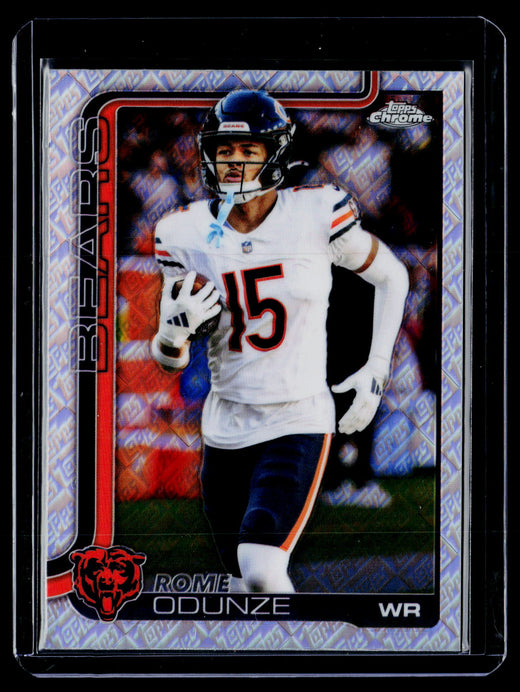 2025 Topps Chrome Rome Odunze #49 Chicago Bears - front
