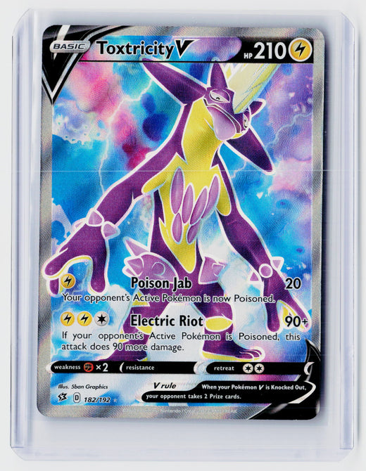 2020 Pokémon Rebel Clash Full Art Toxtricity V 182/192 - front