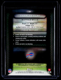 2015 Topps Field Access Charles Clay #24 Autograph Buffalo Bills - back