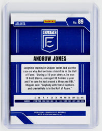 2026 Panini Donruss Elite Baseball Andruw Jones #89 Atlanta Braves - back