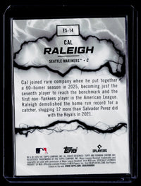 2026 Topps Bowman Chrome Electric Sluggers Cal Raleigh ES-14 Seattle Mariners - back