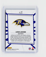 2023 Panini Donruss Optic Football Lamar Jackson #17 Baltimore Ravens - back