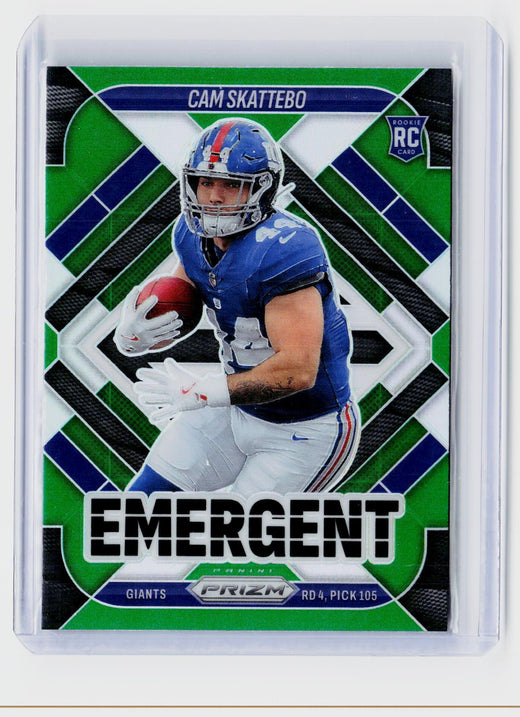 2025 Panini Prizm Football Emergent Cam Skattebo RC #1 New York Giants - front