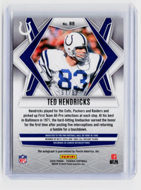 2025 Panini Phoenix Football Phoenix Autographs Red Ted Hendricks #88 Auto /99 - back