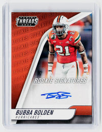 2022 Panini Chronicles Threads Draft Picks Rookie Signatures Bubba Bolden Auto TH-BBO - front