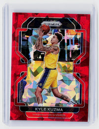 2021-22 Panini Prizm Kyle Kuzma Red Ice Prizm #156 Washington Wizards - front