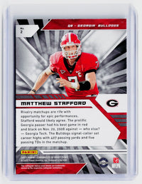 2022 Panini Chronicles Draft Picks XR Pink #2 Matthew Stafford Georgia Bulldogs - back