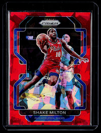2021-22 Panini Prizm Basketball Shake Milton #58 Red White and Blue Prizm - front