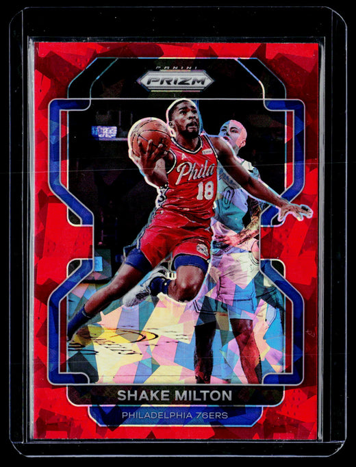 2021-22 Panini Prizm Basketball Shake Milton #58 Red White and Blue Prizm - front