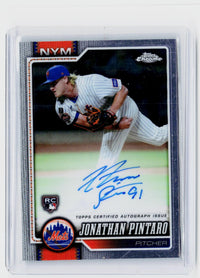 2026 Topps Chrome Rookie Autographs Jonathan Pintaro RA-JPI New York Mets - front