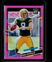 2023 Panini Donruss Football Optic Rated Rookie Preview Sean Clifford #338 Pink Prizm - front
