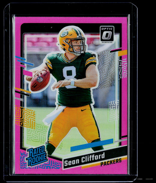 2023 Panini Donruss Football Optic Rated Rookie Preview Sean Clifford #338 Pink Prizm - front