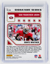 2023 Panini Donruss Optic Signature Series Donte Whitner Autograph SS-DW - back