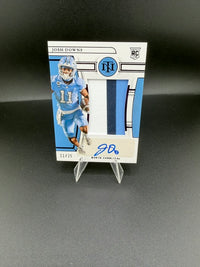 2023 Panini National Treasures Collegiate College Material Signatures Purple Josh Downs #CMS-JOD /25 - front