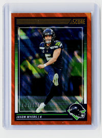 2024 Panini Score Football Jason Myers Orange #259 /630 Seahawks - front
