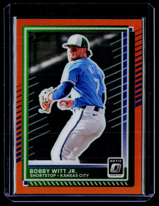 2025 Panini Donruss Optic Bobby Witt Jr. Orange Holo #27 /199 - front