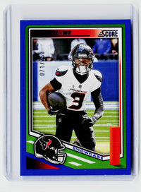 2025 Panini Score Football Showcase Blue Tank Dell #131 01/250 - front