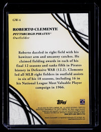 2026 Topps Gallery of Greats Roberto Clemente GW-4 Pittsburgh Pirates - back