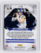 2024 Panini Phoenix Matthew Stafford Red /350 #106 - back