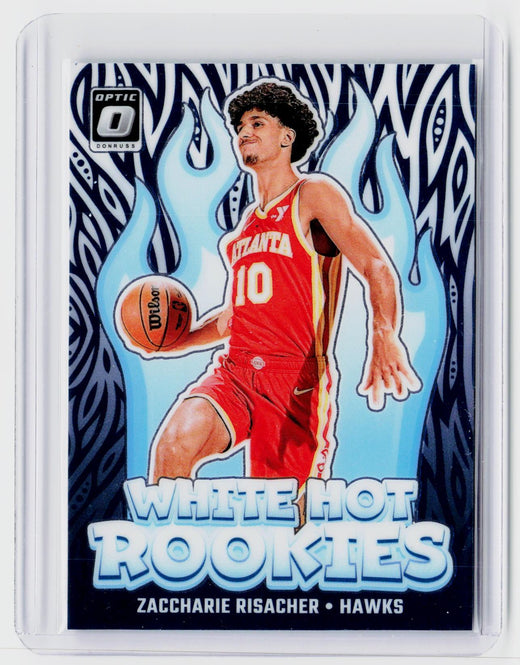 2024-25 Panini Donruss Optic White Hot Rookies #4 Zacharie Risacher Atlanta Hawks - front