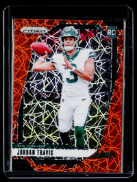 2024 Panini Prizm Football Jordan Travis #359 Red Cracked Ice Rookie - front