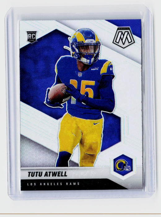 2021 Panini Mosaic Football Tutu Atwell Rookie Variation #320-V - front