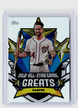 2025 Topps MLB All-Star Game Greats Bryce Harper ASGG-42 Washington Nationals - front
