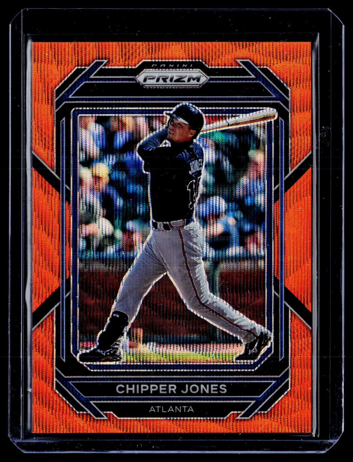 2023 Panini Prizm Baseball Chipper Jones Orange Wave Prizms #269 /50 - front