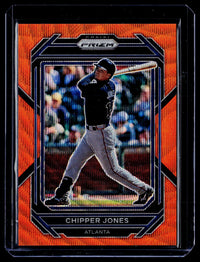 2023 Panini Prizm Baseball Chipper Jones Orange Wave Prizms #269 /50 - front