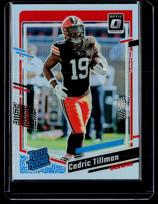 2023 Panini Donruss Optic Football Rated Rookie Cedric Tillman #224 - front