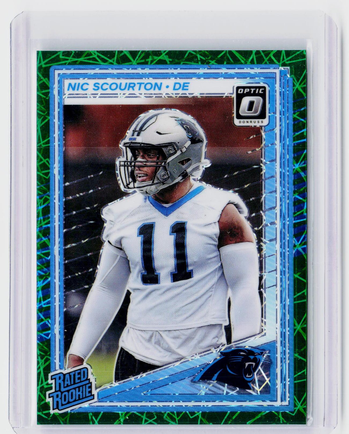 2025 Panini Donruss Optic Nic Scourton Rated Rookie Green Velocity #270 - front
