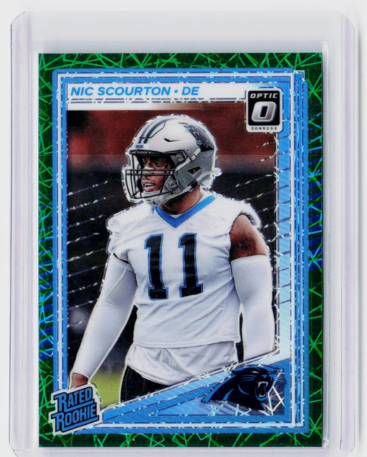 2025 Panini Donruss Optic Nic Scourton Rated Rookie Green Velocity #270 - front