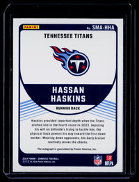 2024 Panini Donruss Football Signature Marks Hassan Haskins Autograph #SMA-HHA - back
