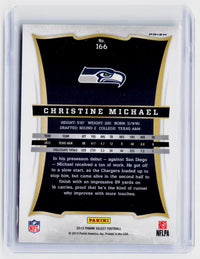 2013 Panini Select Football Christine Michael Rookie Card #166 Seattle Seahawks - back