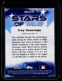 2026 Topps Stars of MLB Trey Yesavage Rookie Card SMLB-59 Toronto Blue Jays - back